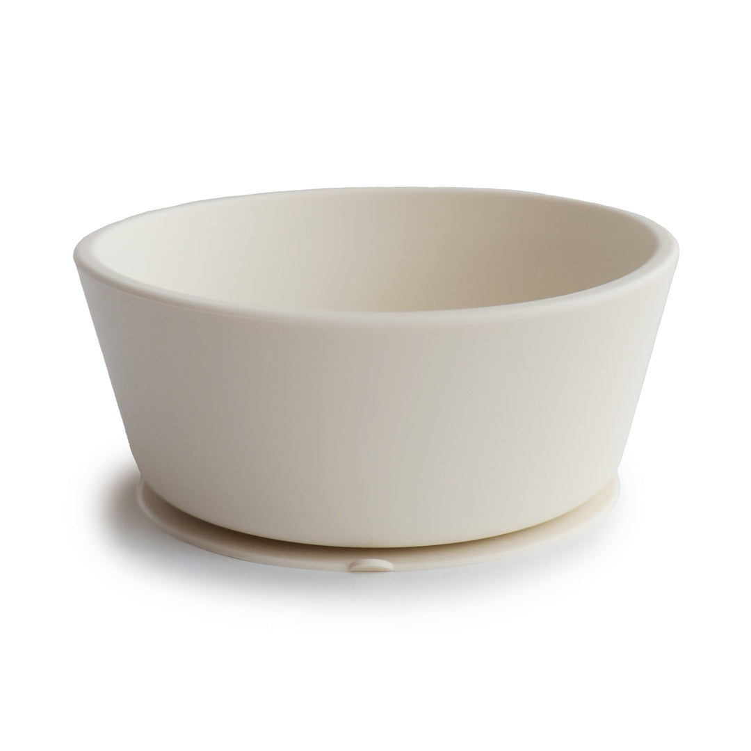 Silicone suction bowl ivory mushie meal mushie 