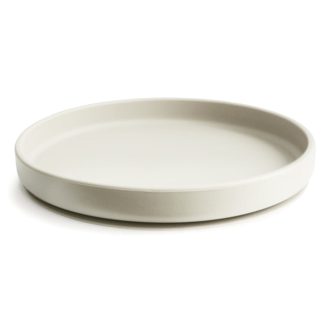 Prato clássico com ventosa ivory meal mushie 