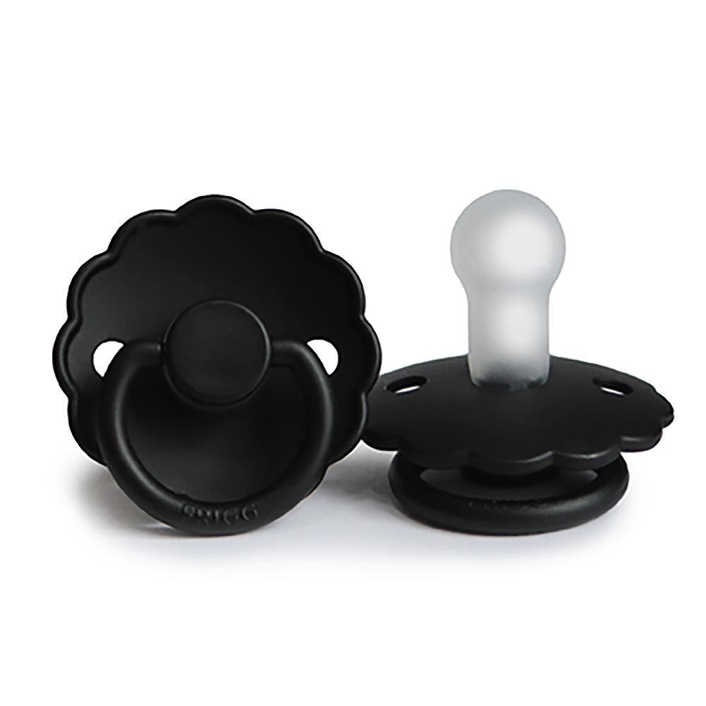 1 pacifier daisy jet black FRIGG Pacifier FRIGG 0-6M 