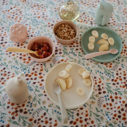Prato clássico com ventosa powder blue meal mushie 
