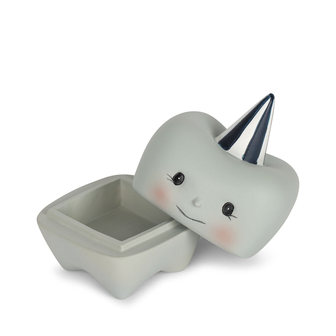 Caixa de porcelana primeiros dentinhos azul Teether Konges sløjd