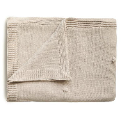 Manta de bebé textured dots white melange mushie Blanket mushie 