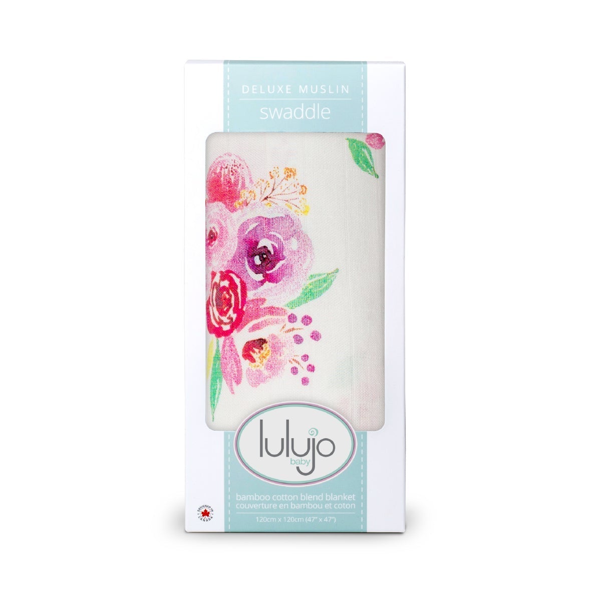 Musselina swaddle bambu peonies Lulujo 