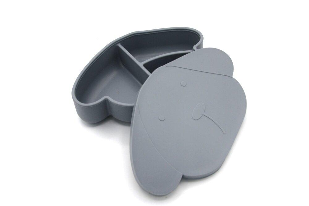 Lunchbox silicone dog storm grey Dinnerware the cotton cloud 