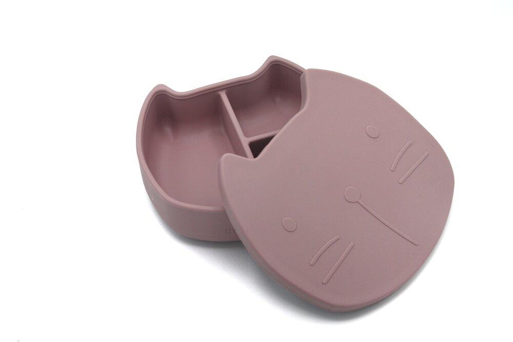 Lunchbox silicone cat dusty pink Dinnerware the cotton cloud 