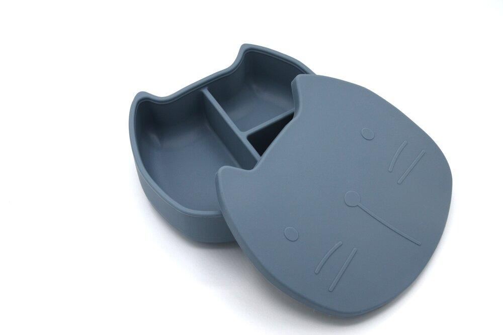Lunchbox silicone cat smokey blue Dinnerware the cotton cloud 
