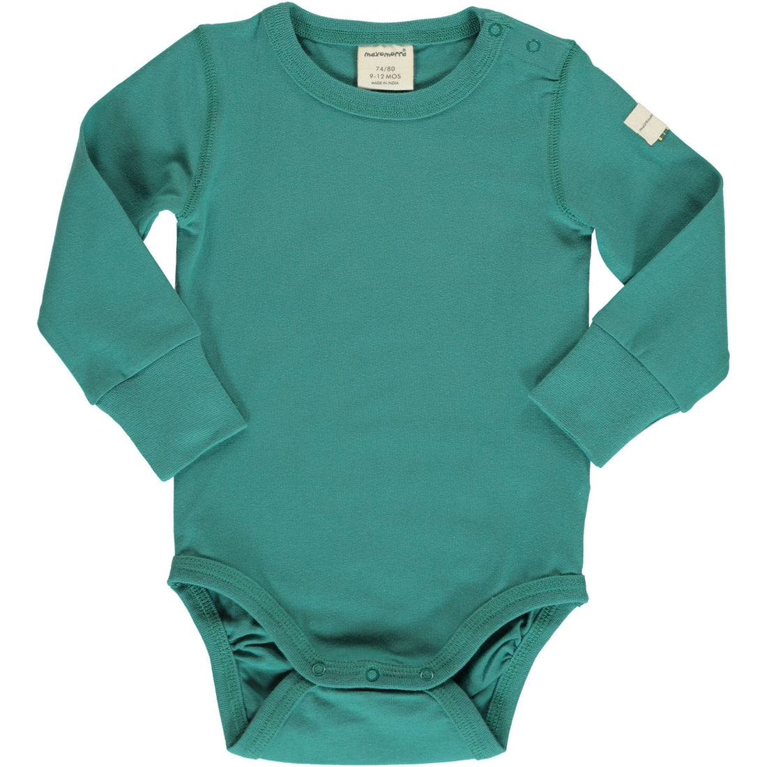 Body manga comprida teal 3-6 meses Body Maxomorra 