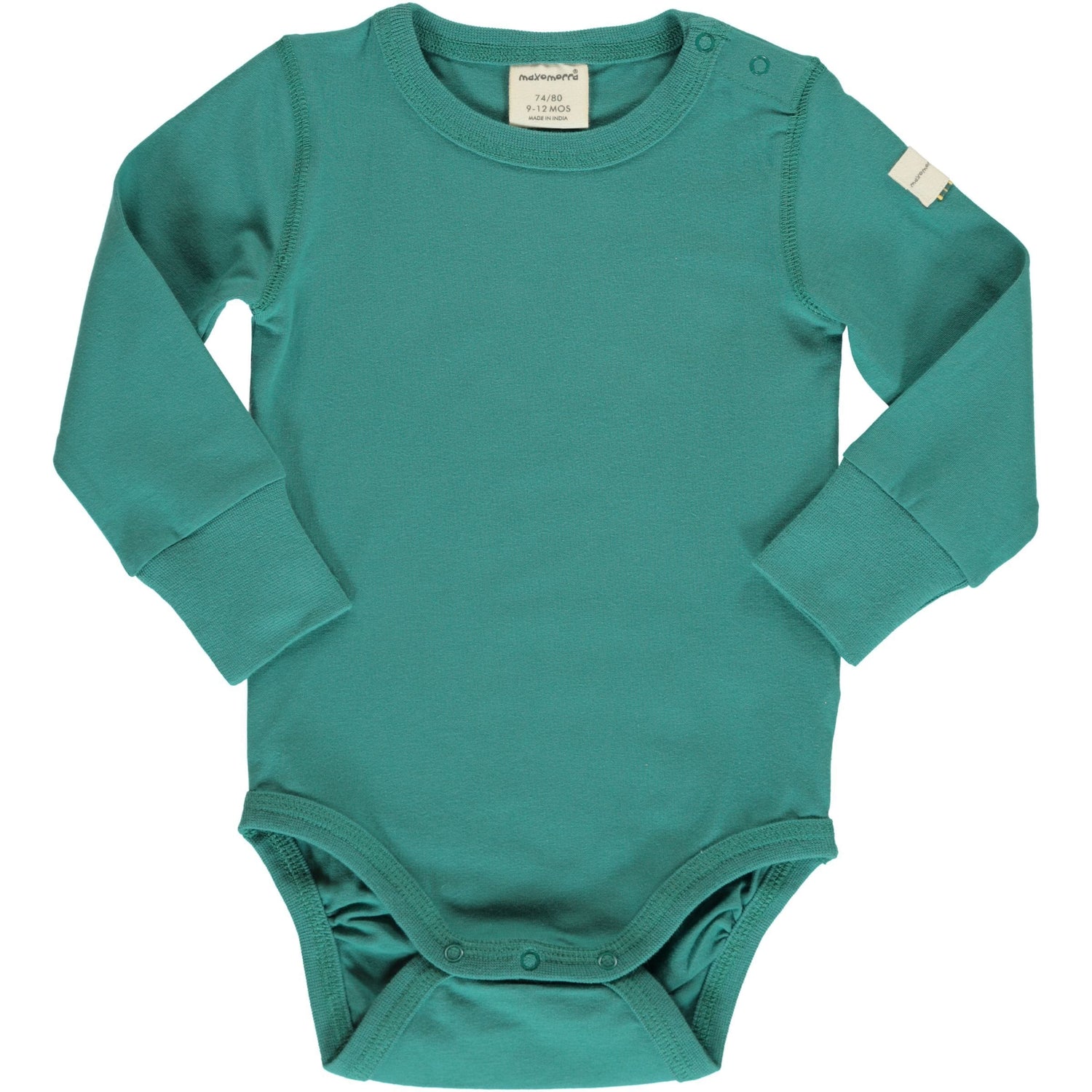 Body manga comprida teal 3-6 meses Body Maxomorra 