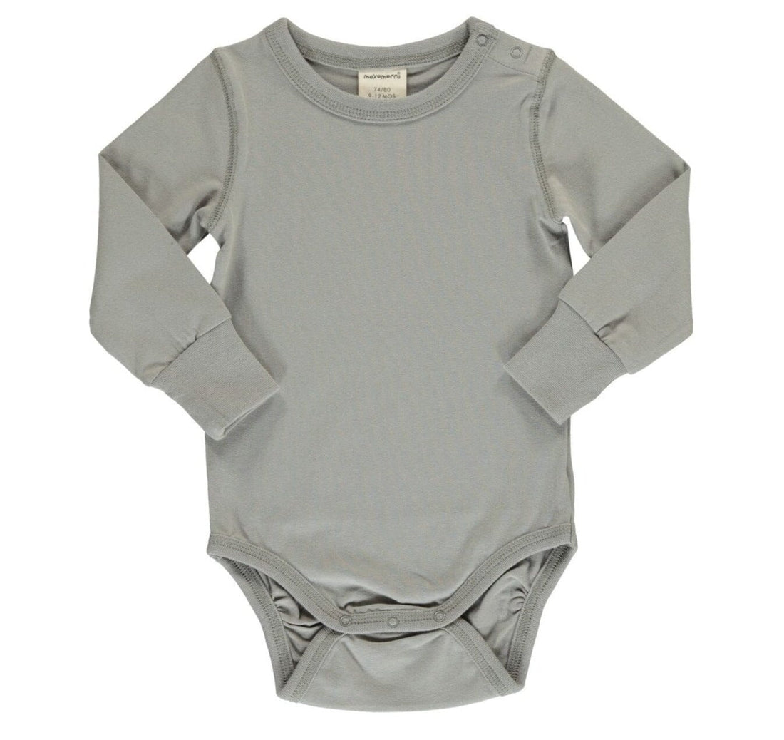 Body manga comprida dusty grey Body Maxomorra