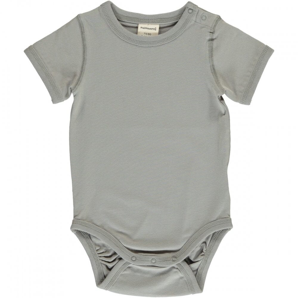 Body manga curta dusty grey Body Maxomorra 