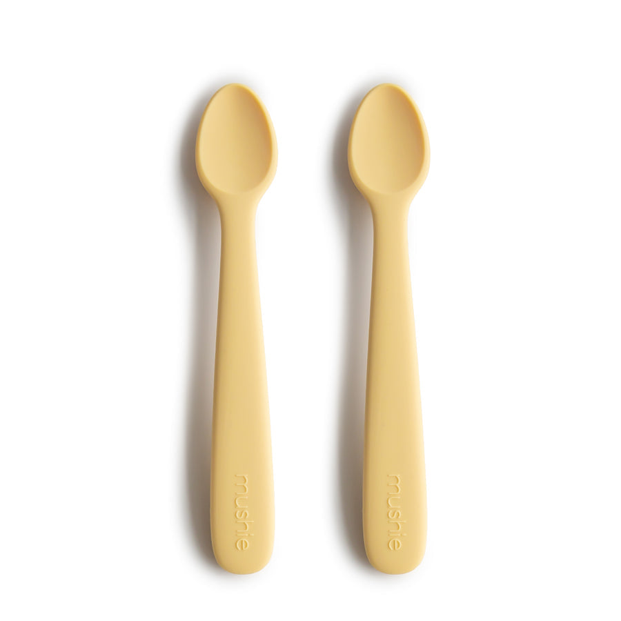 2-pack silicone feeding spoon daffodil mushie Meal mushie 