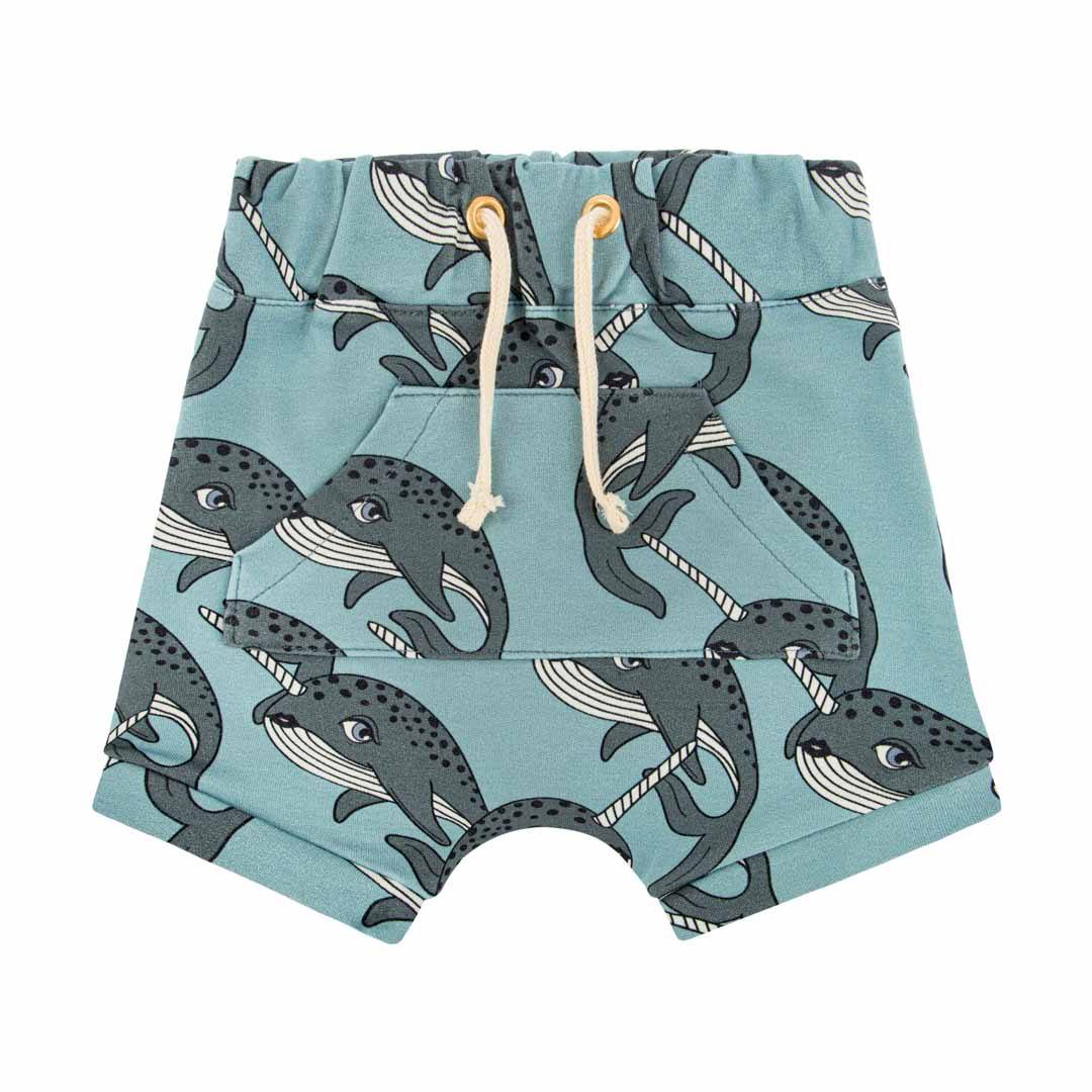 Narwhal blue shorts Dear Sophie Bottoms Dear Sophie