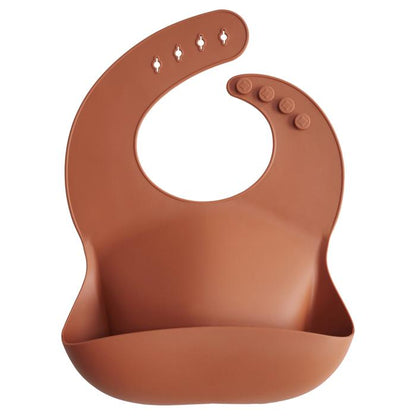 Silicone baby bib clay mushie bib mushie 