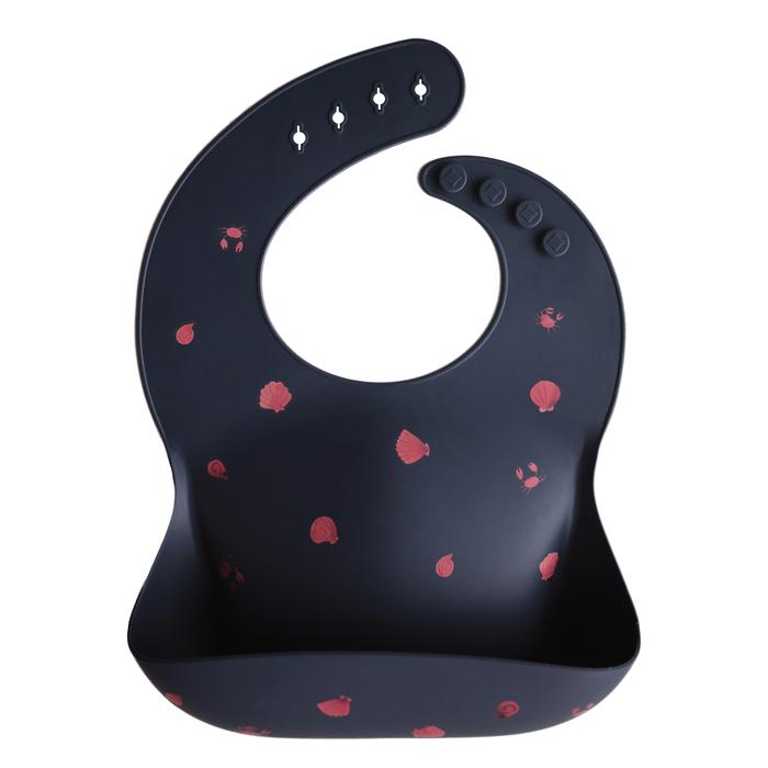 Silicone baby bib sea shells smoke mushie bib mushie 