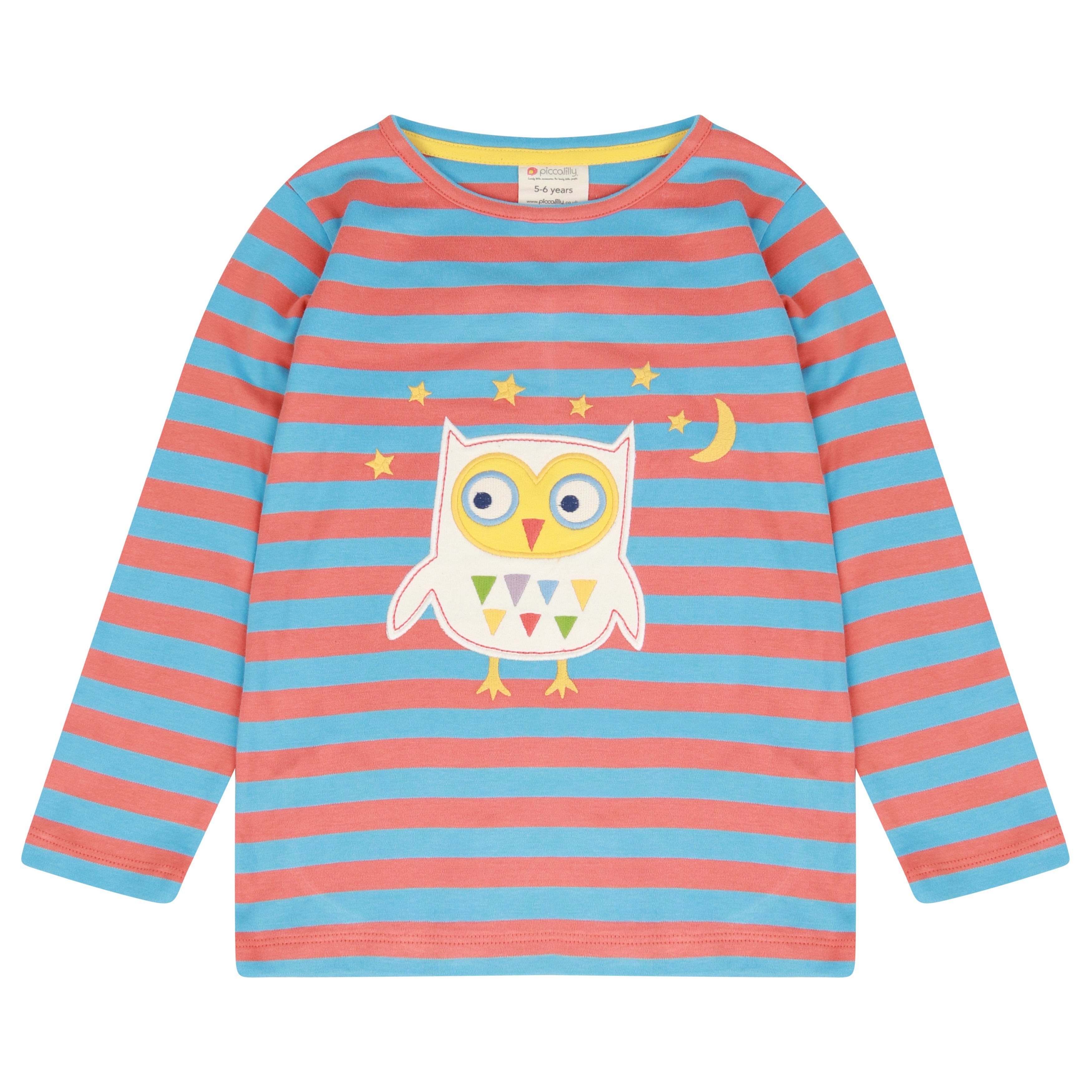 Stripy owl top Piccalilly Tops Piccalilly 