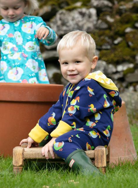 Hooded playsuit duck Piccalilly Playsuit Piccalilly 