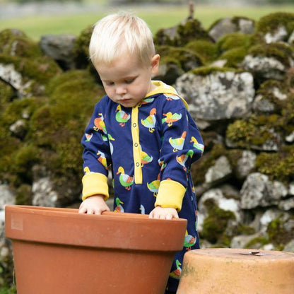 Hooded playsuit duck Piccalilly Playsuit Piccalilly 