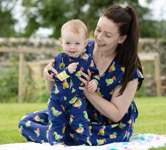 Hooded playsuit duck Piccalilly Playsuit Piccalilly 