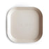 2-pack square dinnerware plates ivory mushie meal mushie 