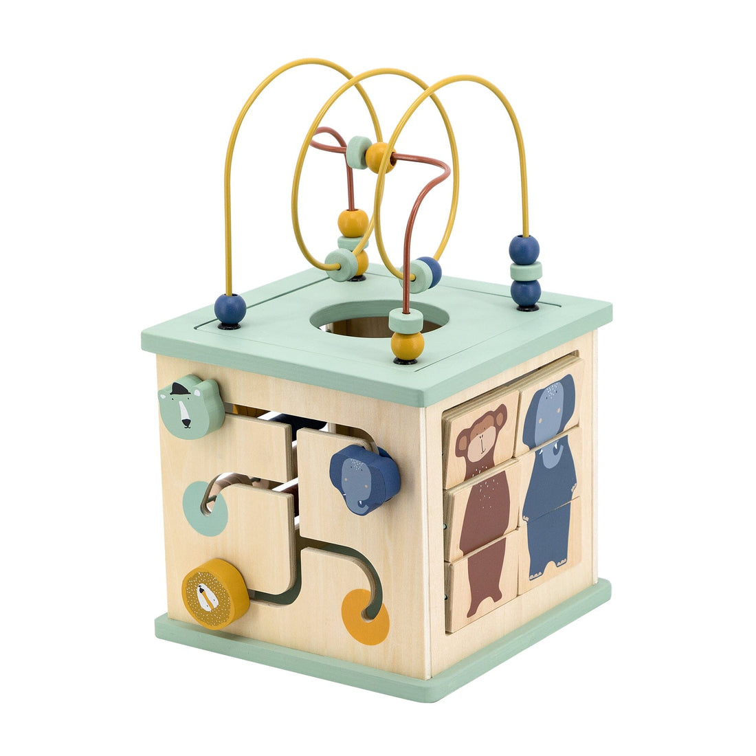 Cubo de atividades de madeira 5 em 1 Toys Trixie 