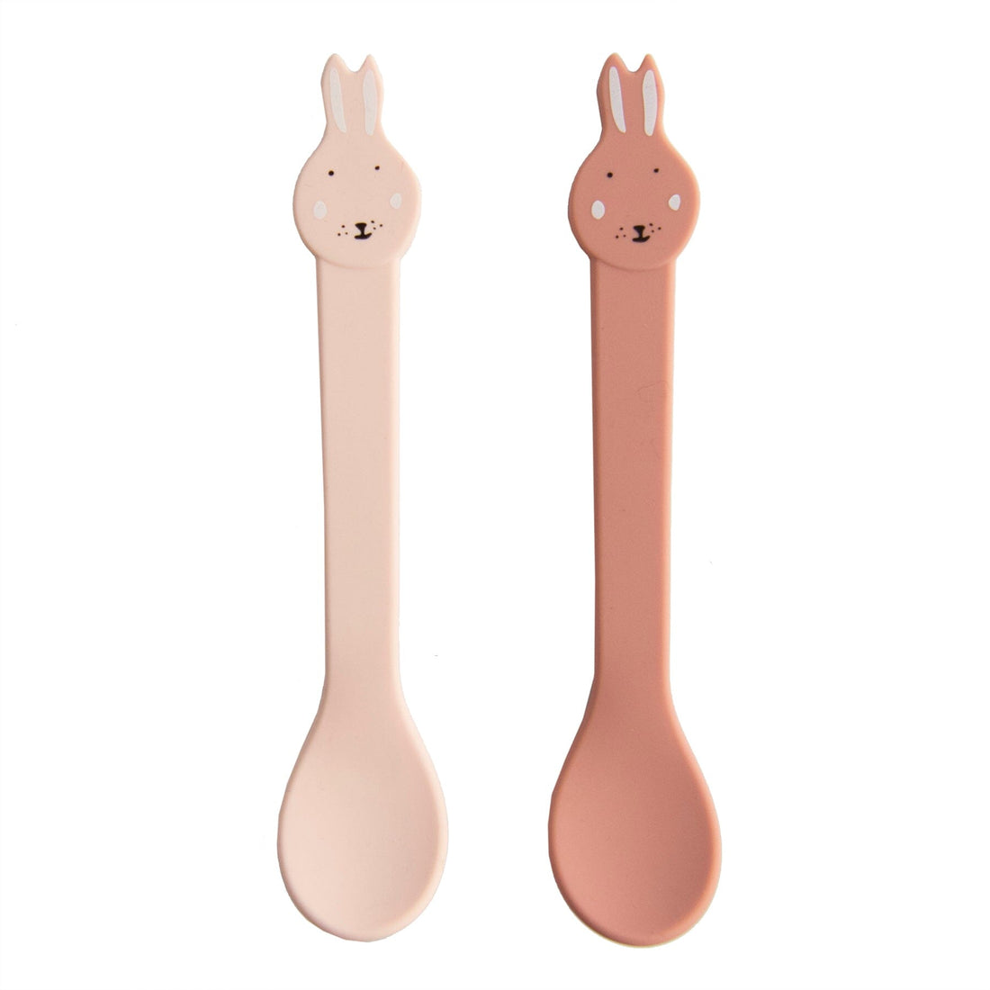 2 colheres silicone Mrs Rabbit dinnerware Trixie 