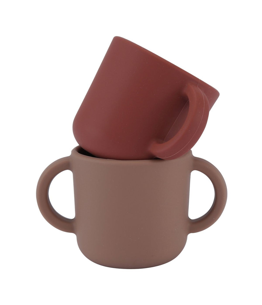 2-pack Silicone cups w/ lid Vintage Blossom / Canyon Clay Lille Vilde dinnerware LIlle Vilde 