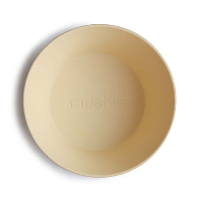 2-pack round dinnerware bowl daffodil mushie meal mushie 