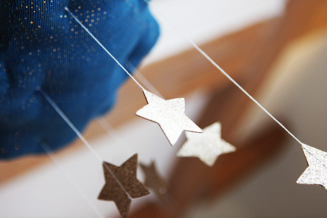 Hanging cloud w/ stars blue Picca Loulou Toys Picca Loulou 