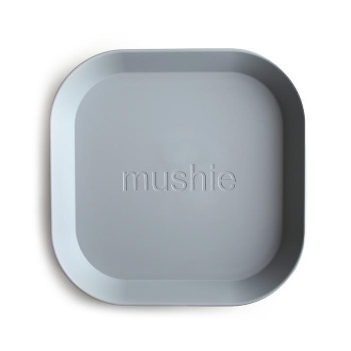2-pack square dinnerware plates cloud mushie meal mushie