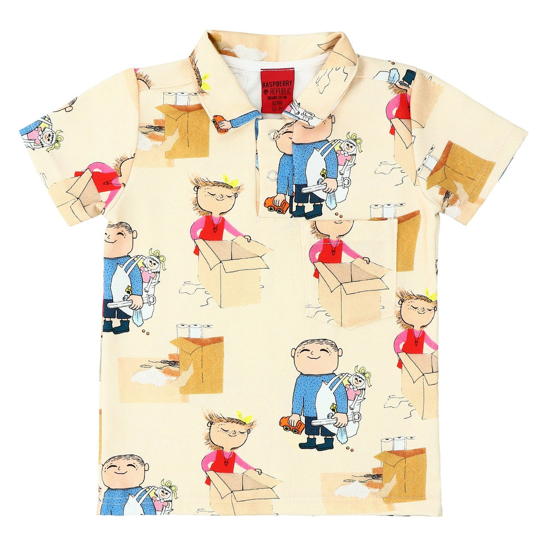 Polo shirt time to play Raspberry Republic Tops Raspberry Republic 