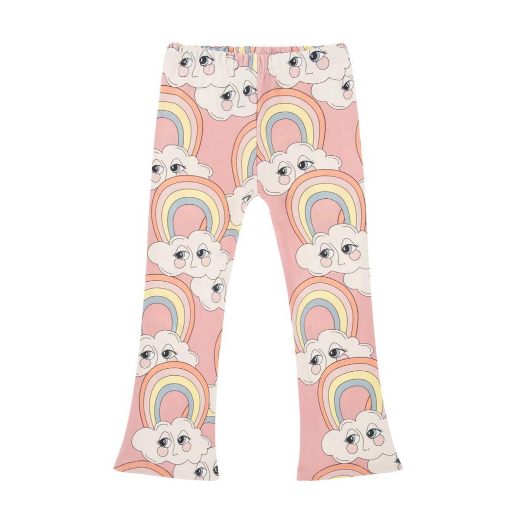 Calças flare rainbow pink Bottoms Dear Sophie 