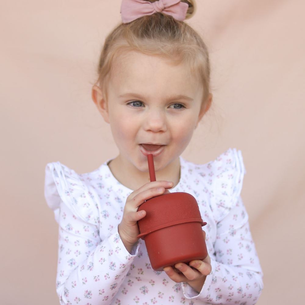 Sippie lid (+mini straw) rust Dinnerware we might be tiny 