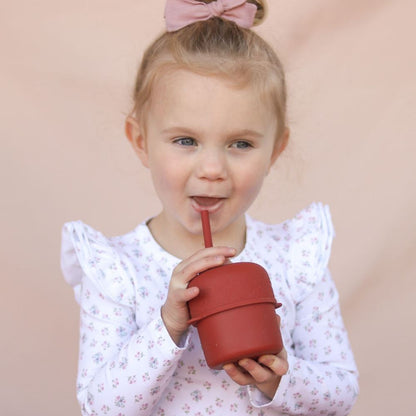 Sippie lid (+mini straw) rust Dinnerware we might be tiny 