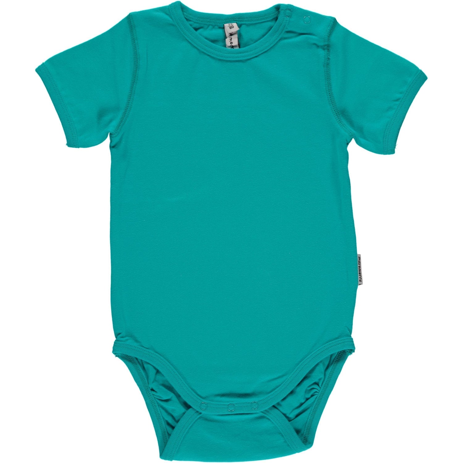 Body manga curta turquoise 3-6 meses Body Maxomorra 