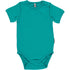 Body manga curta turquoise 3-6 meses Body Maxomorra 