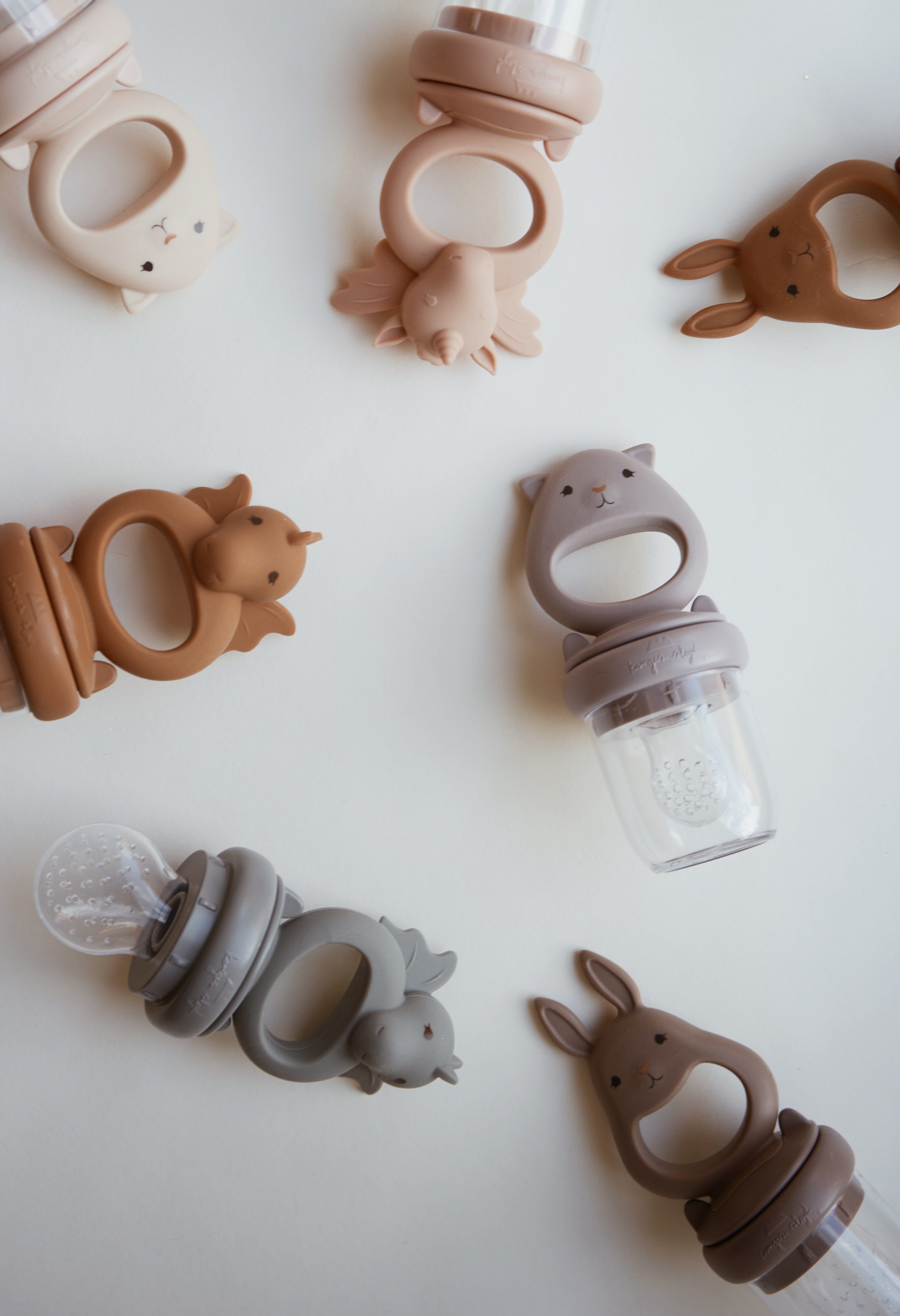 Alimentadores mordedores bunny silicone lilac + shitake Dinnerware Konges sløjd 