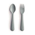 Fork and spoon set sage mushie Meal mushie 