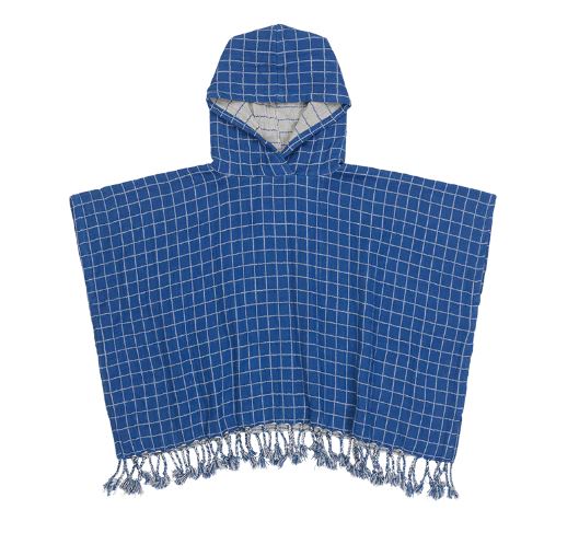 Poncho de banho grid azul Poncho Fabelab
