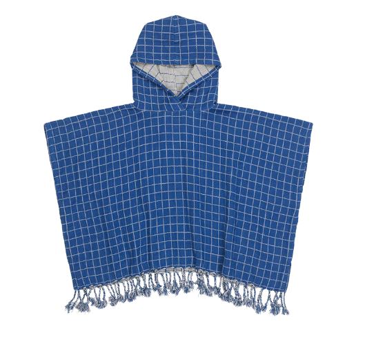 Poncho de banho grid azul Poncho Fabelab 