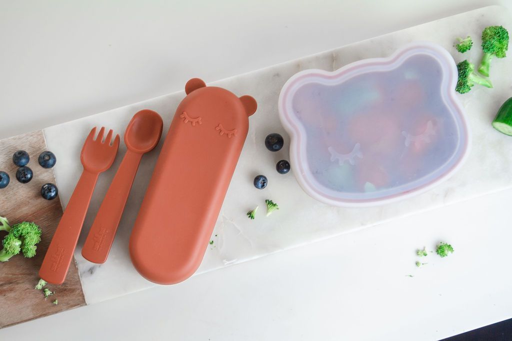 Feedie fork &amp; spoon set - mint meal we might be tiny 