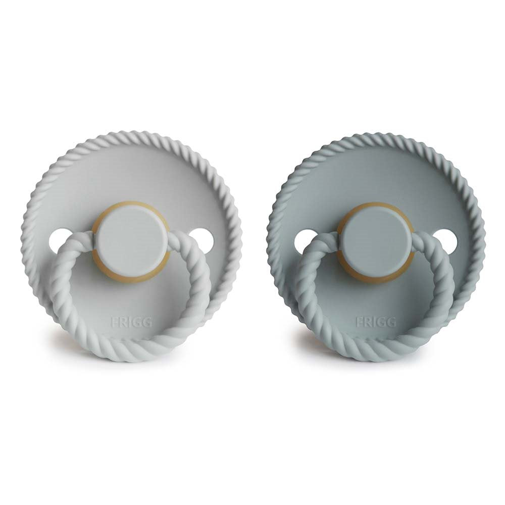 2-pack rope pacifier french grey/silver grey FRIGG Pacifier FRIGG 