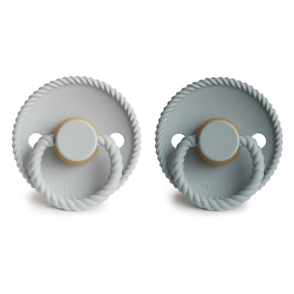 2-pack rope pacifier french grey/silver grey FRIGG Pacifier FRIGG 