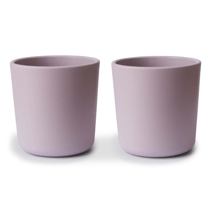 2-pack dinnerware cups soft lilac mushie meal mushie 