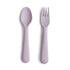 Fork and spoon set soft lilac mushie Meal mushie 