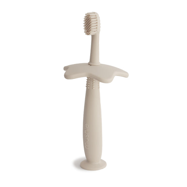 Flower training toothbrush shifting sand mushie toothbrush mushie 