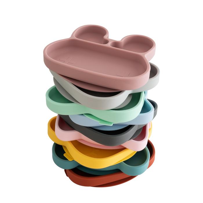 Cat stickie plate - powder pink dinnerware we might be tiny 