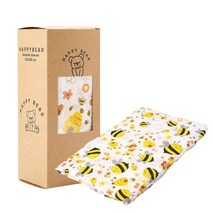 Musselina 120 cm bees Happy Bear 