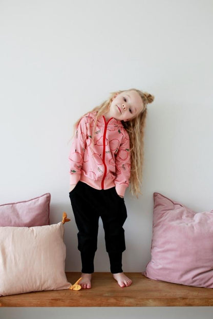 Casaco c/ capuz fruits on light pink Tops Malinami 