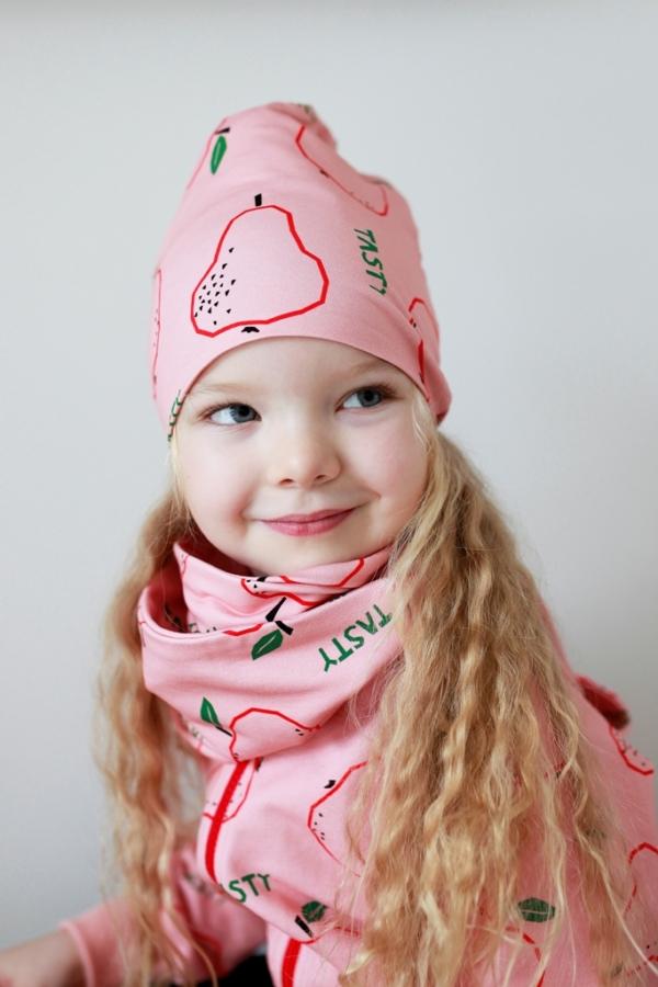 Cachecol fruits on pink Scarf Malinami 