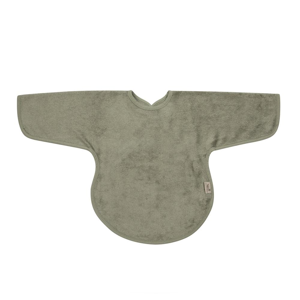 Babete de bambu com mangas whisper green Bib Timboo 